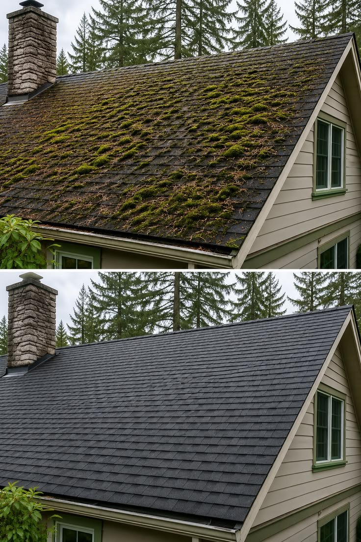 Shingle Roof with proper cleaning method