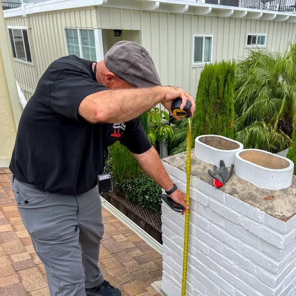 DIY chimney inspection using flashlight and checklist