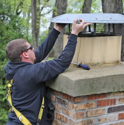 Level 1 visual chimney inspection checking accessible areas